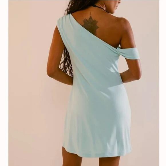 NWT Free People Cora Mini Dress – “Splash” – Size M – Coastal Cool Vibes 🌊 - Picture 2 of 11
